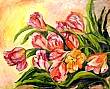 Tulipani - 40x50 - Pittura di Fiorella Boldini