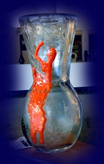 Maternit - scutura in vetro di 5 colori eseguita a Murano (VE) altezza 37 cm -  peso  6kg