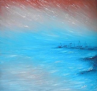 Aurora Manfredi - Mareggiata - Olio su tela 80x80 - 2007
